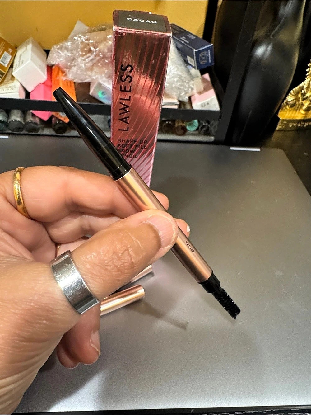 Lawless shade Cacao Dual-Ended Brow Pencil NWT
